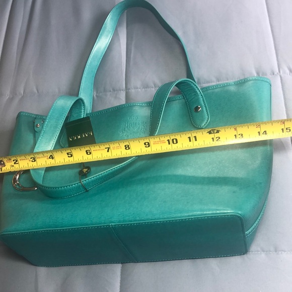 Vintage Ralph Lauren Newberry Shopper Turquoise - Picture 6 of 6